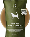 BRMUD Relief Mud Mask for Dogs | Hypoallergenic Dog Shampoo and Conditioner Grooming Mud Mask for Coat & Dry Skin | Moisturizing & Hydrating Dog Wash Conditioner Mask for All Breed Types (33.81 fl oz)