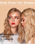 Fvquhvo Instant Hair Color Shampoo, Blonde Brown for Women Men, Long Lasting Brown Hair Dye Colors in Minutes, Easy to Use