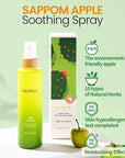 Green Apple, SAPPOM Apple Water Soothing Spray Mist, for All Skin Types, After Shave, Refresh and Hydrating Toner, Natural Herbal Care