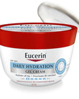 Eucerin Daily Hydration Gel Cream, Fragrance Free Body Moisturizer for Dry Skin, Enriched With Provitamin B5 and Sunflower Oil, 12 Oz Jar