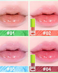 4 PCS Hydrating Lip Oil, Big Brush Head Lip Glaze Shiny Transparent Lip Glow Oil, Nourishing & Non-sticky Long Lasting Fresh Clear Smooth Lip Care Plumping Lip Oil (4PCS)