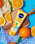Nivea Extra Bright Super C+ Vitamin Body Serum Sunscreen, SPF50+ PA+++ Size 320 ml, 10.82 Oz (Pack Of 1)