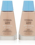 CoverGirl Clean Oil Control Liquid Makeup, Classic Ivory (W) 510, 1.0-Ounce Bottles (Pack of 2)