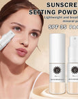 AWCCXMYM Sunscreen Powder Setting Powder SPF 35 Mineral Full Coverage Scalp Sunscreen Setting Spray Powder Makeup for Hair Face Body Flawless Skin, Vegan & Cruelty Free #Translucent