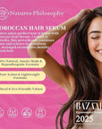 NP NATURES PHILOSOPHY Moroccan Argan Oil - Hair Serum Organic, Anti-Frizz, Repairs Damaged Hair, Adds Shine for All Hair Types Aussie Allergy-Free Moroccan Oil Hair Products 1.69 Fl oz