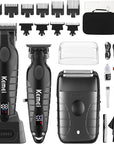KEMEI Professional Hair Clippers for Men, Cordless Barber Clippers Set and Trimmers Kit, Rechargeable Electric Foil Shaver & Beard Trimmer, Men's Facial Grooming, Hair Cutting Tools, Gifts for Men