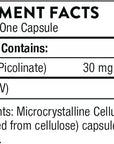 Thorne Zinc Picolinate 30 mg - Well-Absorbed Zinc Supplement for Growth and Immune Function - 180 Capsules