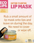 Eco Lips Plumping Daytime Lip Mask with Hyaluronic Acid and Upcycled Cloudberry Oil, 2-pack by Eco Lips 100% Natural. Made in USA