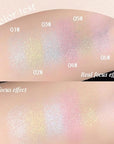 Low Saturation Delicate Long-Lasting Eyeshadow Palette, Monochrome Glitter Pressed Cream Single Vegan (10 Glittle Gold)