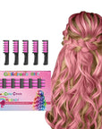 MSDADA New Hair Chalk Comb Temporary Hair Color Dye for Girls Kids with Light Color Hair, Washable Hair Chalk for Girls Age 4 5 6 7 8 9 10 Birthday Cosplay DIY, Easter Stocking Suffer (Pink)