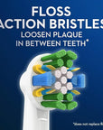 Oral-B Floss Action Replacement Brush Heads for an Oral-B Electric Toothbrush, Pack of 6