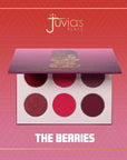 Juvia's Place Palette The Berries - Mauves, Deep Pinks, & Perfect Berry Hues, Professional Eye Makeup, Pigmented Palette for Eye Color & Shine, Pressed, Shades of 6