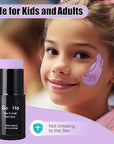 Go Ho Pastel Purple Face Body Paint Stick,Water Based Washable Lavender Face Paint Stick,Non-toxic Full-coverage Cream Light Purple Body Paint for Halloween Ursula Costume Cosplay SFX Makeup