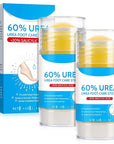 Urea Foot Care Stick, 2pcs 60% Urea with 2% Salicylic Acid Foot Cream Moisturizer for Dry Cracked Feet, Knees, Elbows, Hands, Moisturizes and Hydrates the Dry Skin, Callus Remover & Skin Softener