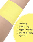 BAD COLOR Yellow Face Body Paint Stick, Full-Coverage Eye Black Sticks for Adults Children, Hypoallergenic Face Painting Kit for Halloween SFX Lion Tiger Minions Stage Cosplay Costume Party