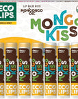 Mongo Kiss USDA Organic Lip Balm Set 8-pack (0.15 oz. each) with Mongongo Oil & Cocoa Butter to Moisturize Chapped Lips | Made in USA by Eco Lips - Honey Vanilla