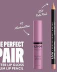 NYX PROFESSIONAL MAKEUP Butter Gloss, Non-Sticky Lip Gloss - Marshmallow (Muted Lilac) (Pack of 2)