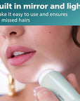 Philips Beauty Series 5000 Electric Shaver and Personal Groomer for Women, Cordless & Compact, Hypoallergenic Head, Gentle & Quick Hair Removal Easy Touch Ups, Mint Green, BRR474/00