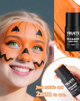 Orange Face Body Painting Stick,Professional Orange Full-coverage Cream Face Paint for Halloween SFX Tiger Pumpkin Clown Cosplay, Washable Eye Stick for Adult Festival & Theater Performance