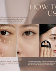 Foundation Makeup,Soft Beige Full Coverage Foundation Makeup(Built-in brush)Vegan Face Makeup(01#)