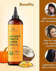 Botanic Hearth 100% Pure Pumpkin Castor Oil For Hair Growth | Infused with Pumpkin, Castor, Biotin | Hair Oil Repairs Dry Damaged Hair, Strengthening, Healthier - Hair Tonic, 6.7 fl oz