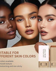 2pcs Foundation Stick with Beauty Balm Serum, Tinted Moisturizing Face Contour, Natural Finish Makeup (1, 1)