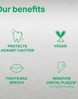 ATTITUDE Toothpaste with Fluoride, Prevents Tooth Decay and Cavities, Vegan, Cruelty-Free and Sugar-Free, Blueberry, 4.2 Oz