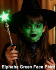 MEICOLY Green Face Body Paint,Halloween SFX Witch Makeup Elphaba Costume Face Paint,Camouflage Gamora Hunting Hulk Body Paint for Adults and Kids,St. Patrick’s Day Face Paint Makeup Accessories
