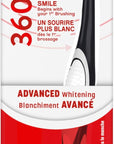 Colgate 360 Optic White Advanced Whitening Toothbrush, Adult Medium Toothbrush with Whitening Cups, Helps Whiten Teeth and Removes Odor Causing Bacteria, 2 Pack
