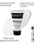 Mehron Makeup Fantasy FX Cream | Water Based Halloween Makeup | White Face & Body Paint For Adults 1 fl oz (30ml)