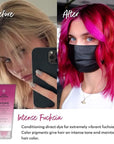 Four Reasons Color Mask INTENSE- Fuchsia – (27 Colors) Intensive Toning Treatment - Color Depositing Conditioner – Semi Permanent Hair Dye for Lightened and Colored Hair– 100% Vegan, 6.76 fl oz