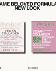 Pacifica Beauty, Vegan Collagen Overnight Recovery Eye & Face Cream, Hyaluronic Acid, Caffeine, Vitamin C & E, Hydrating & Moisturizing Skin Care for Aging and Dry Skin, 15ml - 0.5 fl oz