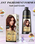 Hair Dye Shampoo 3-in-1 Vegan Color for Gray Hair - Ammonia-Free for Men & Women – Beard & Hair Coloring – Instant Gray Coverage Champú Para Canas Mujer & Hombre (COPPER BROWN)