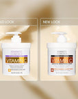 Advanced Clinicals Vitamin C Cream Visibly Brightening Body Lotion | Vitamin C Moisturizer Skin Care Body Cream For Women & Men Helps Visibly Improve Look Of Dark Spots & Uneven Skin Tone, 2-Pack