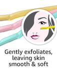 Amazon Basics Women's Multipurpose Exfoliating Dermaplaning Tool, Eyebrow & Facial Razor, Includes Blade Cover, Multicolor, 9 Count