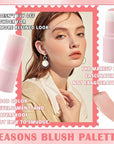 Matte Contour Blush Stick for Cheeks and Face - Buildable Shimmer Facial Blusher Shades - Blendable Cosmetic Makeup 04