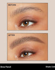 Morphe Micro Dual Eyebrow Pencil - Dual-Ended Brow Pencil Featuring a Retractable, Ultra-Precise, Pointed Tip - Richly Pigmented, Smooth-Gliding, Long-Lasting Wax Formula - Cold Brew (0.003 oz)