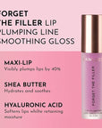 Lawless Women's Forget The Filler Lip Plumper Line Gloss, Violet Bloom, Purple, 0.11 Fl Oz (Pack of 1)