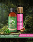 NP NATURES PHILOSOPHY Moroccan Argan Oil & Rosemary Hair Growth Oil Set, Organic Hair Serum, Anti-Frizz, Anti-Hair Loss, Adds Shine, Quickly Absorbed & Non-Greasy, Aussie Hair Products for Men & Women
