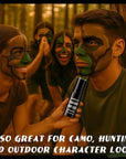 BOBISUKA Green Face & Body Paint Stick Water-Based Washable Face Paint Makeup Stick for Halloween Zombie, Witch, Hulk, Goblin, Hunting, Camo, Cosplay, SFX, Sports Eye Black & Costume Party