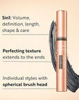 M. Asam MAGIC FINISH 5in1 Hybrid Mascara Deep Black - Mascara for volume, lengthening, definition, care & optimal shape, eye make-up with nourishing argan oil & carnauba wax, 0.27 Fl Oz