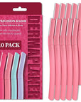 Face Razors for Women, Dermaplane Razor for Women Face, Eyebrow Razor, Facial Razors, Dermaplaning Tool, Gentle Skin Exfoliation Microblades for Sensitive Skin, Peach Fuzz Remover, 10 Count (Blush)