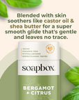 Soapbox Aluminum Free Deodorant, Bergamot & Citrus Scented Deodorant, Scented Aluminum-Free Natural Deodorants, 2.65oz