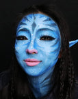 MEICOLY Cream Royal Blue Face Body Paint,2.37Oz Large Tube Water Based Full Body Paint for Adult and Kid,Single Tube Dark Blue Face Paint for Smurf Mystique Cosplay Avatar Makeup,Halloween SFX Makeup