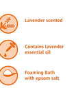 Amazon Basics Lavender Scented Foaming Bath with Essential Oil, 34 Fluid Ounce