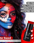 Go Ho Red Face Paint Stick,Easily Washable Formula Body Paint,Non-toxic Full-coverage Cream Red Face Body Paint for Adults Children Halloween Cosplay SFX Devil Clown Makeup