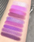 Purple Glitter Matte Eyeshadow Palette, 9 Colors Shimmer High Pigmented Eyeshadow Powder, Dream Purple Eye Shadow Palette Makeup,Waterproof Blendable Colorful Eyeshadow Palette for Girl Women