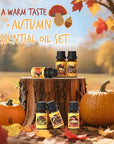 Autumn Fragrance Oils Set, Essential Oil for Diffuser, Fall Scent Diffuser Oil, Use for Soap Candle Making,Pumpkin Spice, Spiced Cider, Maple Syrup, Autumn Harvest, Cinnamon, and Apple Pie