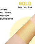 BOBISUKA Gold Face Paint Stick, Oil-Based Body Paint Stick for Halloween SFX Cosplay Costume Parties, Long-Lasting Metallic Color for Goddess Statue Looks