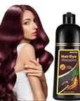 Natural Hair Color Shampoo for Gray Coverage, Instant Red Hair Dye Shampoo 3 in 1, Shampoo Hair Dye Works in Minutes, Red Hair Shampoo, Shampoo Para Canas for Women and Men
